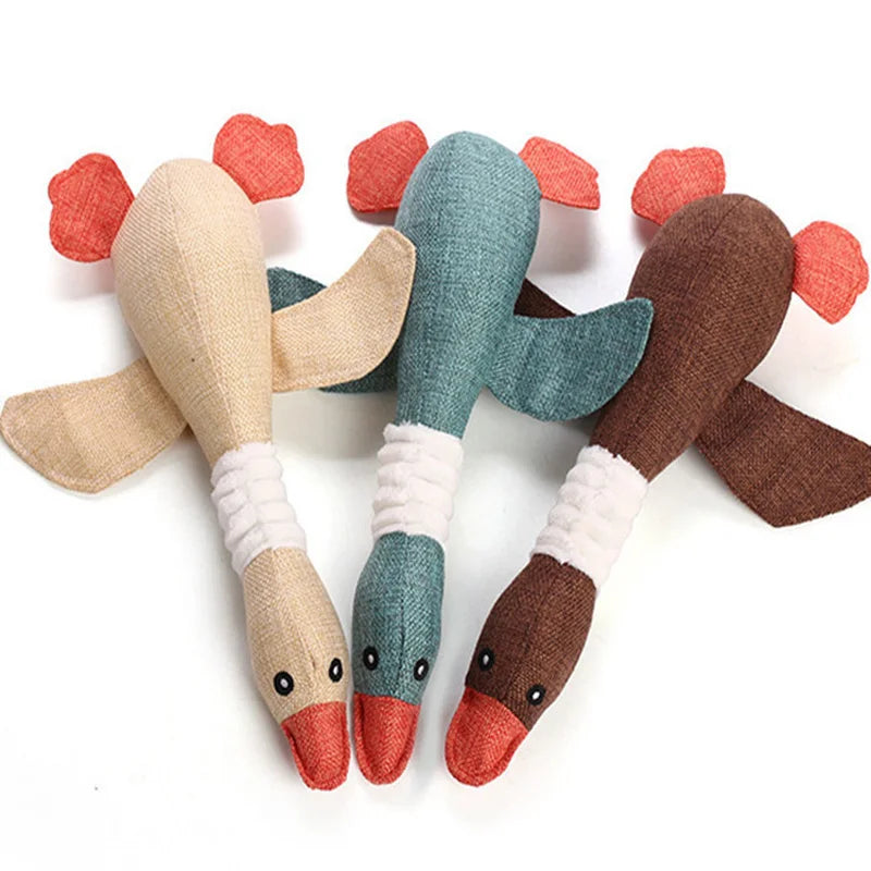 Large Plush Duck Dog Toy